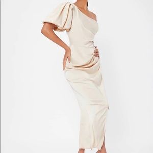 One shoulder satin dress from SHEIN. Fits like a dream! Only worn once.